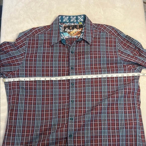 Robert Graham Burgundy Plaid Button Down Shirt EUC 2XL Classic Fit - Picture 6 of 11